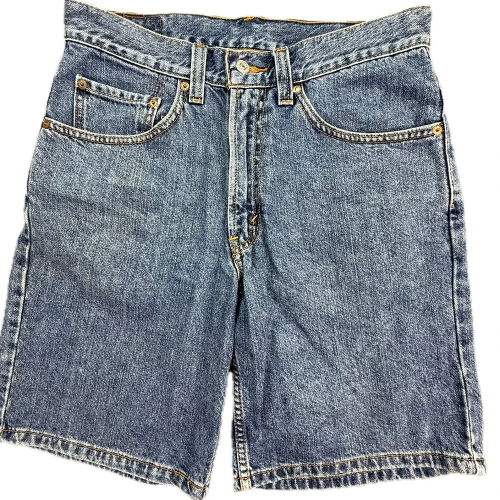 Levi's 550 Denim Shorts Mens 31 Blue Relaxed Fit Medium Wash 100% Cotton